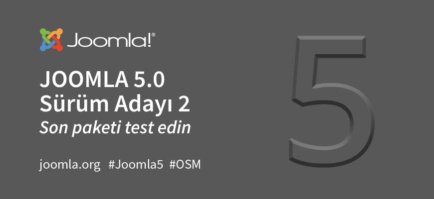 Joomla 5.0 Sürüm Adayı 2 - Son paketi test edin
